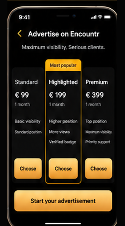ENCOUNTR app ADVERTISE
